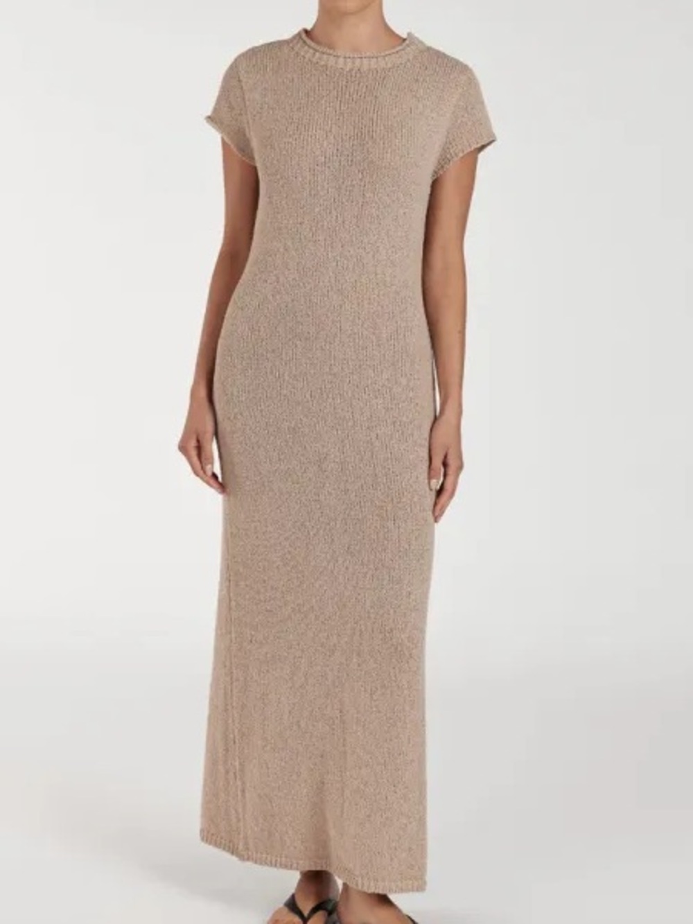 DISSH Leo Beige Knit Maxi Dress